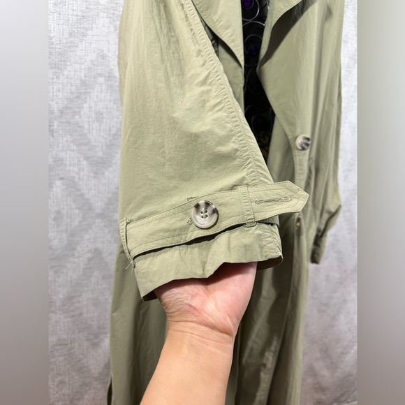 we the free eastwick oversized olive trench coat size L - Picture 5 of 16